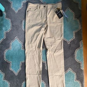 Zoe & Rachel Slim Straight Leg Jeans Khaki 8 NWT